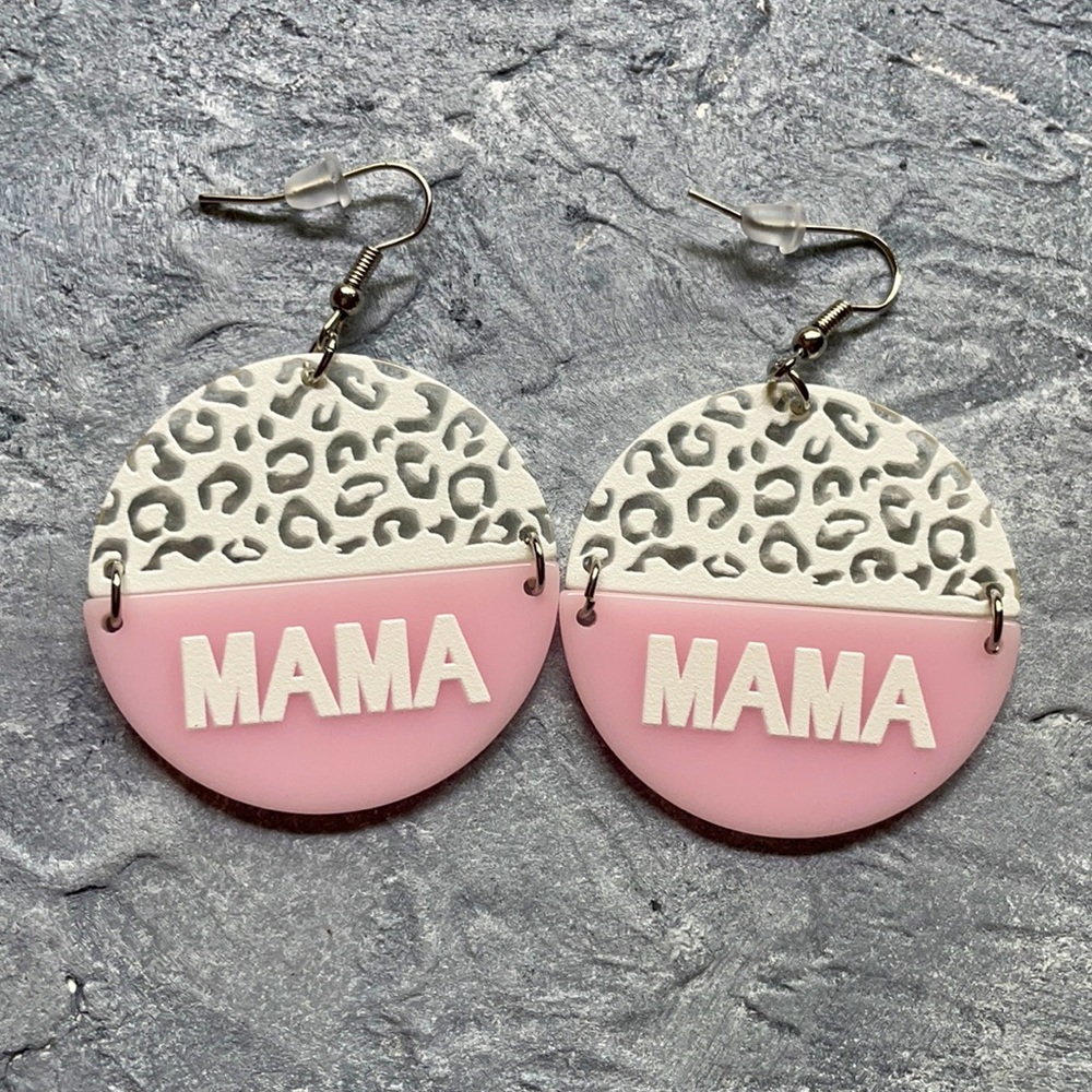 5 for $25 New leopard print mama earrings